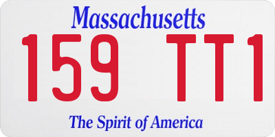 MA license plate 159TT1