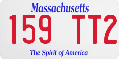 MA license plate 159TT2