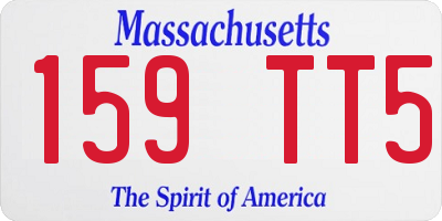 MA license plate 159TT5