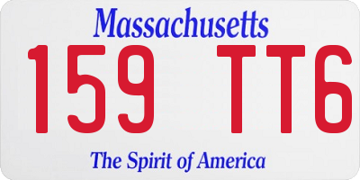 MA license plate 159TT6
