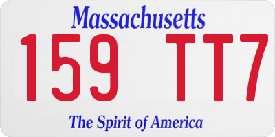 MA license plate 159TT7