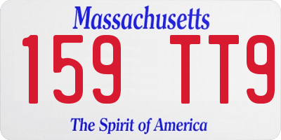 MA license plate 159TT9