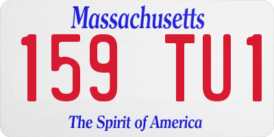 MA license plate 159TU1