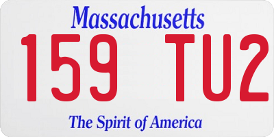 MA license plate 159TU2