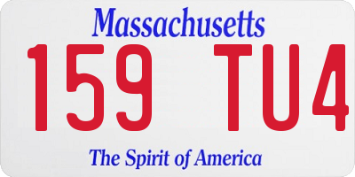 MA license plate 159TU4