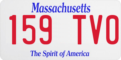 MA license plate 159TV0