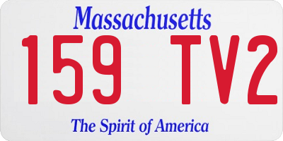 MA license plate 159TV2