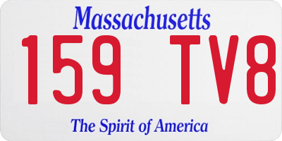 MA license plate 159TV8