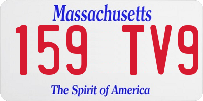 MA license plate 159TV9