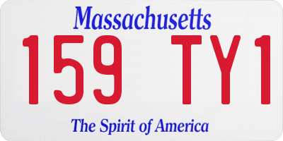 MA license plate 159TY1