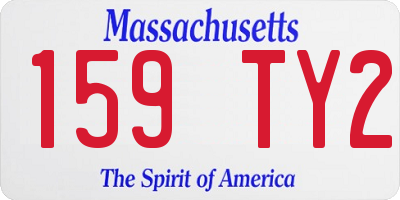 MA license plate 159TY2
