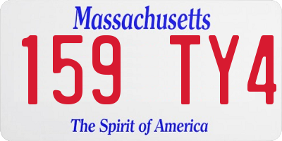 MA license plate 159TY4