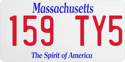 MA license plate 159TY5