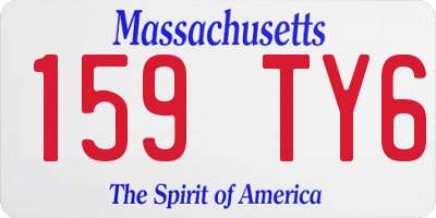 MA license plate 159TY6