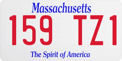 MA license plate 159TZ1