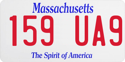 MA license plate 159UA9