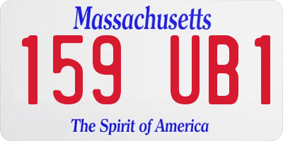 MA license plate 159UB1