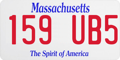 MA license plate 159UB5