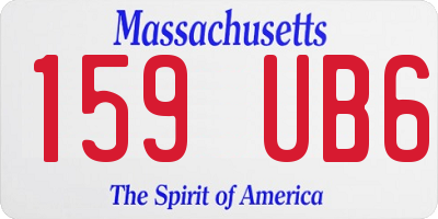 MA license plate 159UB6