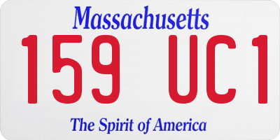 MA license plate 159UC1