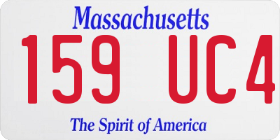 MA license plate 159UC4