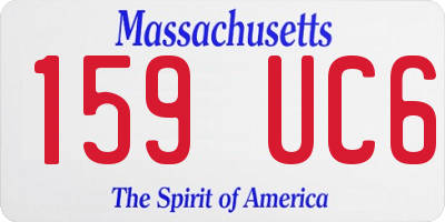 MA license plate 159UC6