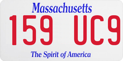 MA license plate 159UC9