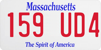 MA license plate 159UD4