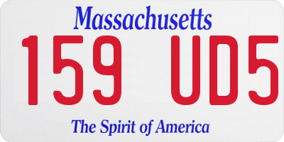 MA license plate 159UD5