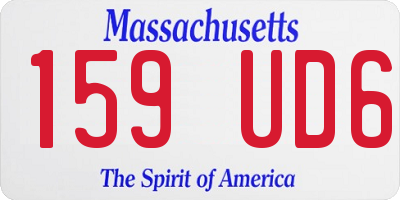 MA license plate 159UD6