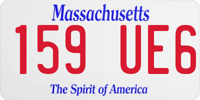 MA license plate 159UE6