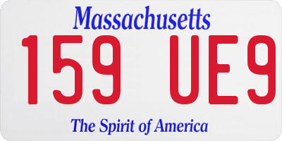 MA license plate 159UE9