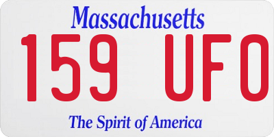 MA license plate 159UF0
