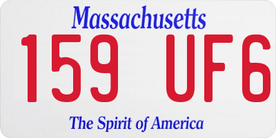 MA license plate 159UF6