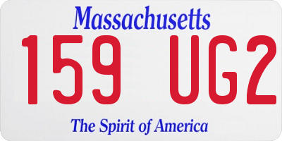 MA license plate 159UG2
