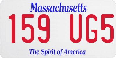 MA license plate 159UG5