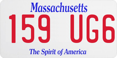 MA license plate 159UG6