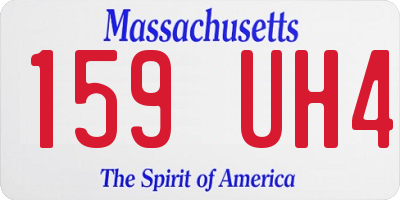 MA license plate 159UH4