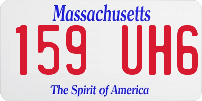 MA license plate 159UH6