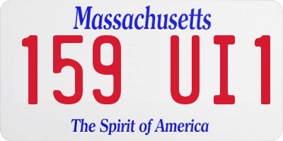 MA license plate 159UI1
