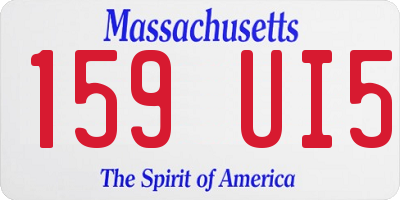 MA license plate 159UI5
