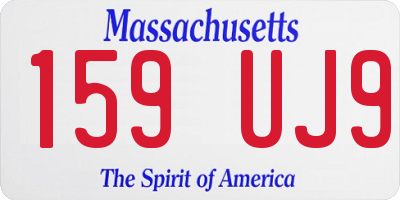 MA license plate 159UJ9
