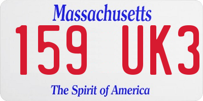 MA license plate 159UK3
