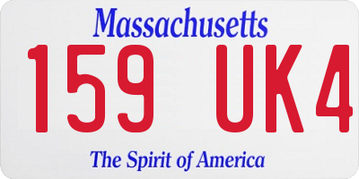 MA license plate 159UK4
