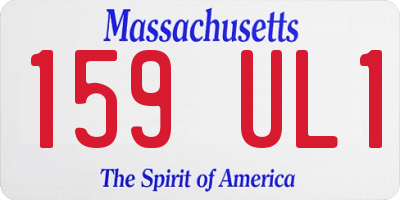 MA license plate 159UL1