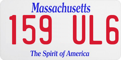 MA license plate 159UL6