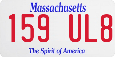 MA license plate 159UL8