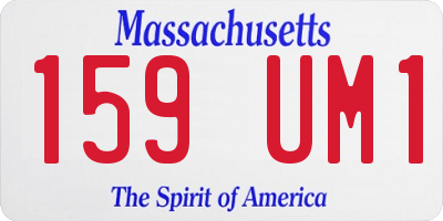 MA license plate 159UM1