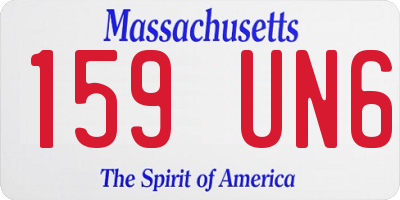 MA license plate 159UN6
