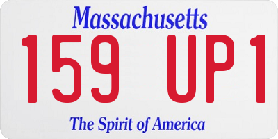 MA license plate 159UP1